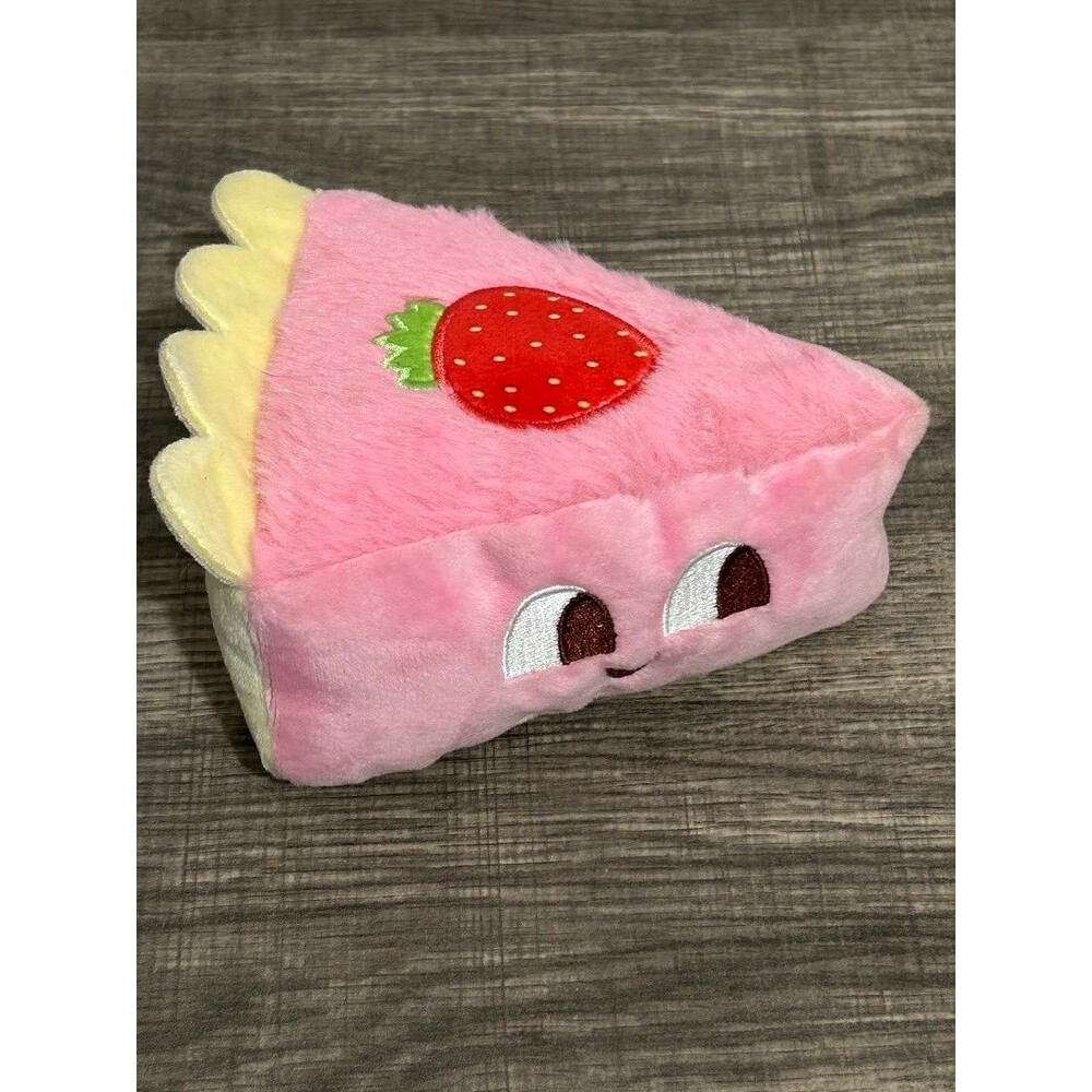 Bark Box Plush Pie Dog Toy Cheesecake Plush M Plush Squeaky Crinkle Rip Reveal
